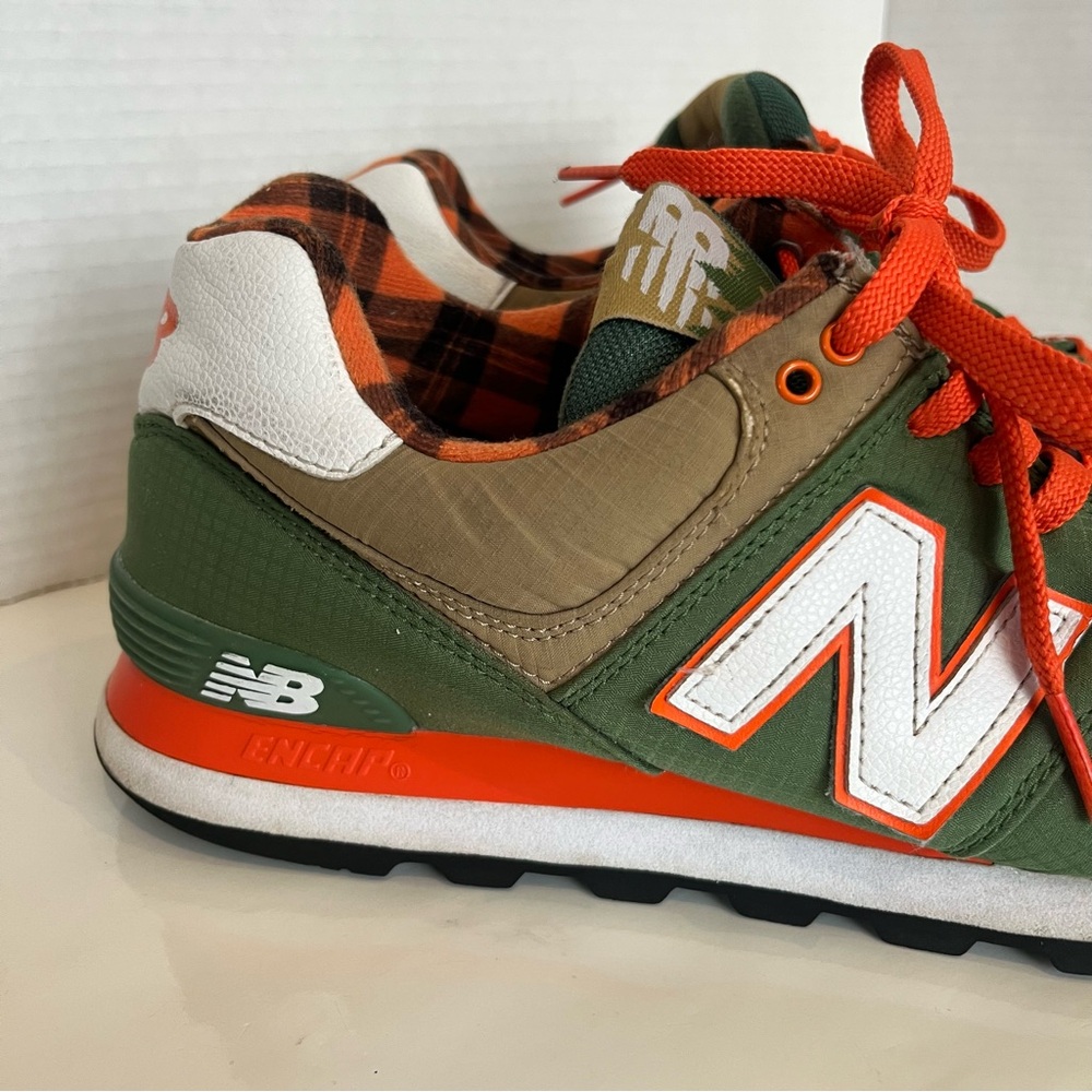 New Balance Green and Orange Athletic Shoes - Picture 4 of 13